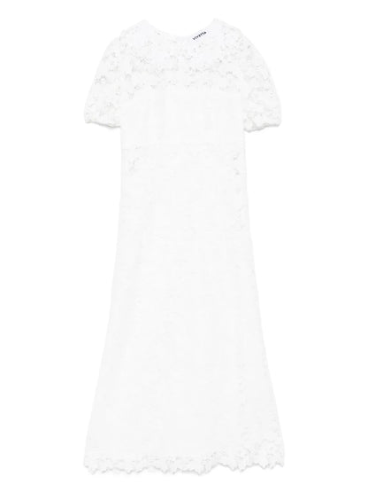 Guipure-Lace Midi Dress