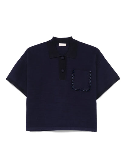 Beaded Polo Top