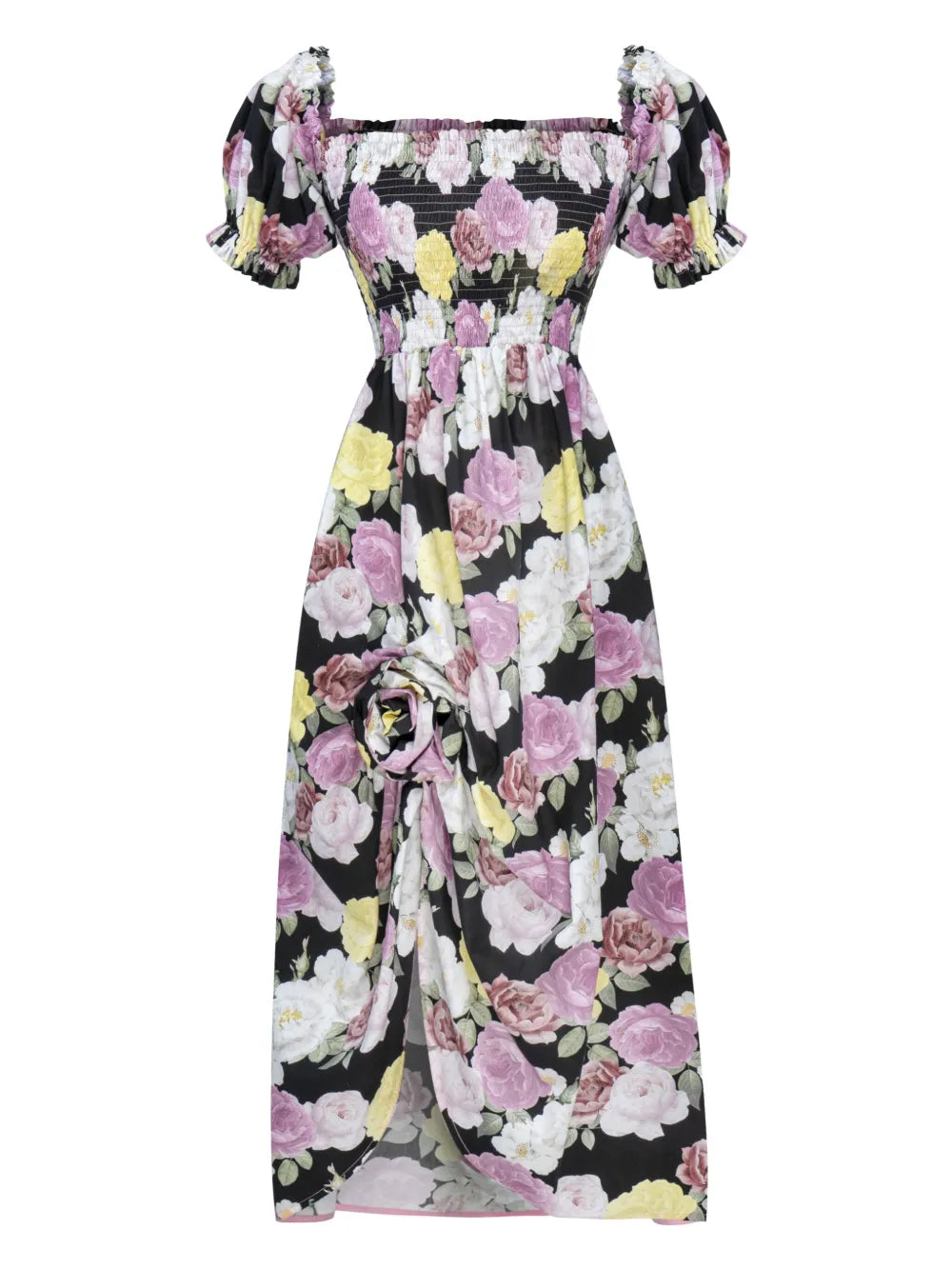 Belle Floral-Print Off-Shoulder Dress