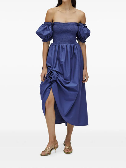 Belle Off-Shoulder Smocked Dress