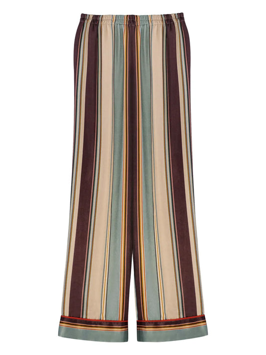 Striped Straight-Leg Trousers