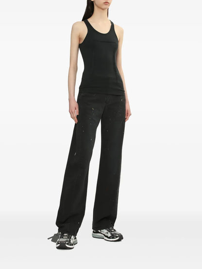 Asymmetrical-Panel Tank Top