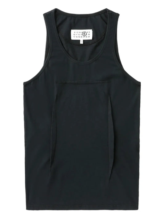Asymmetrical-Panel Tank Top