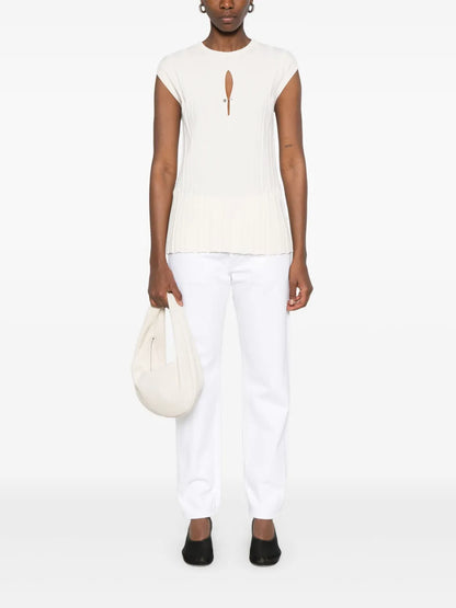 Ribbed-Knit T-Shirt