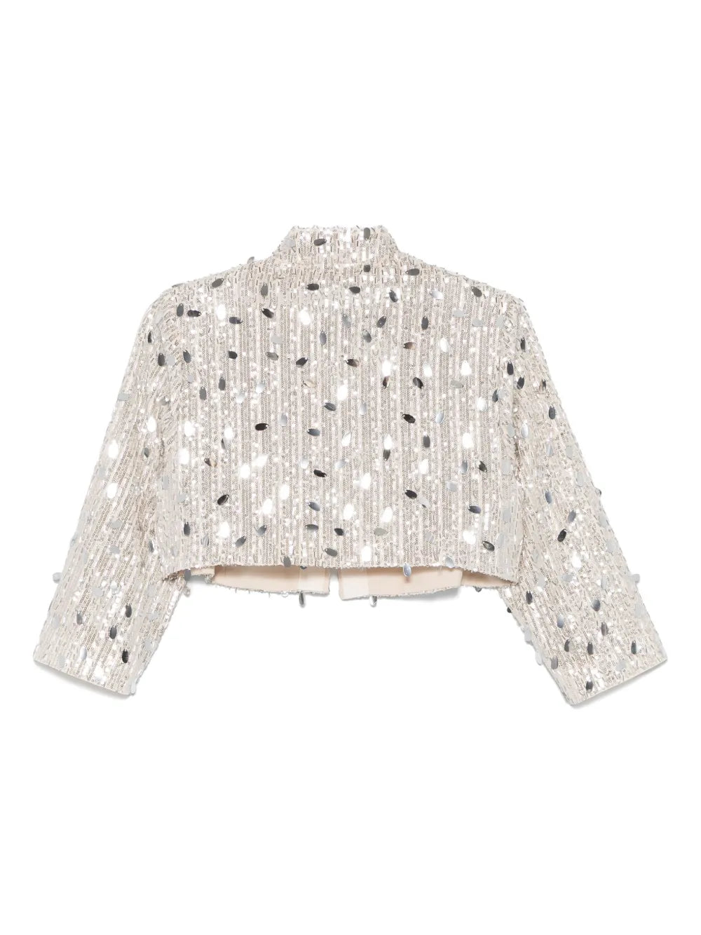 Sequin-Embellished Cropped Jacket