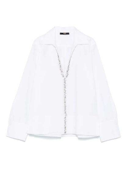 Crystal-Embellishment Blouse