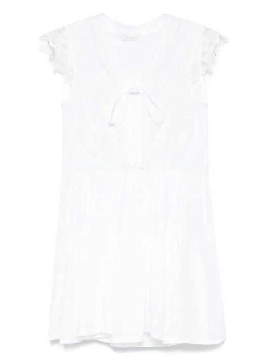 Lace-Detail Mini Dress