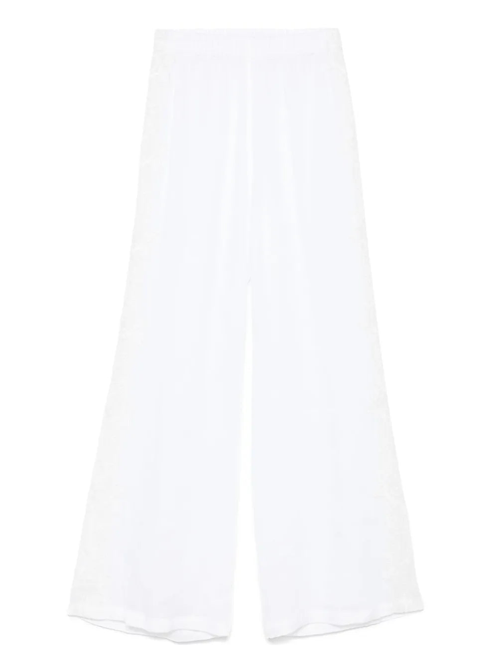 Lace-Trim Palazzo Pants