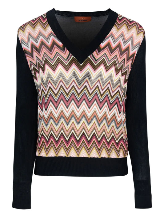 Zigzag-Woven Sweater