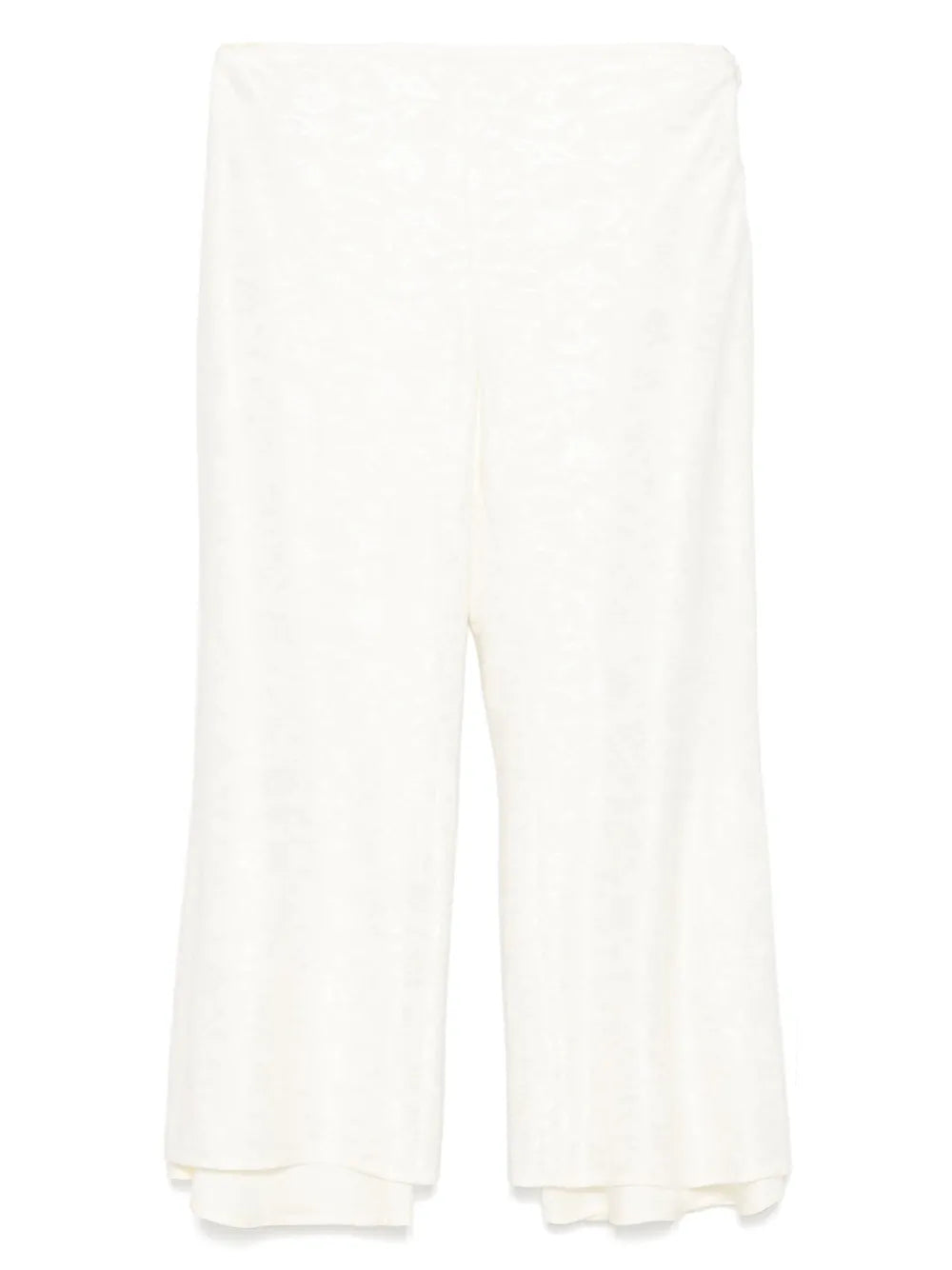 Flower-Jacquard Trousers