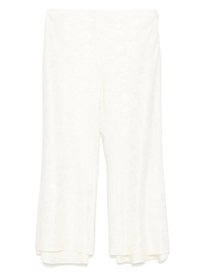 Flower-Jacquard Trousers