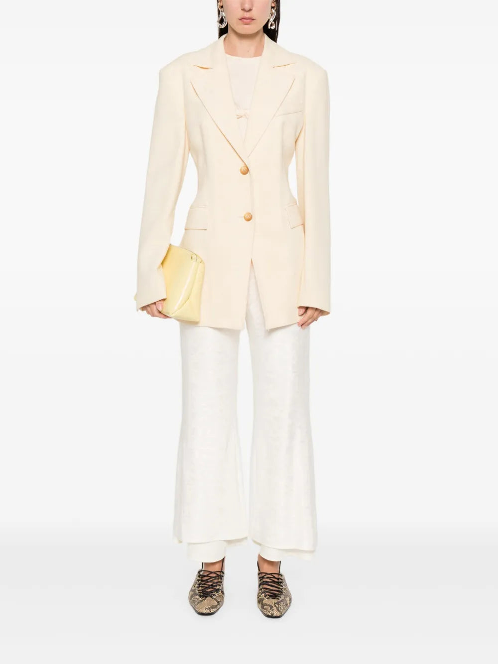 Flower-Jacquard Trousers
