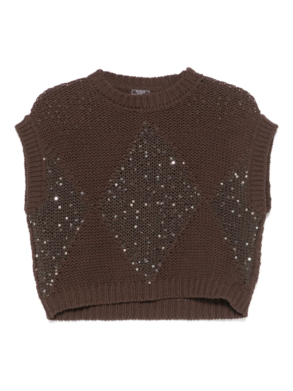 Sequin-Embellished Cotton Vest