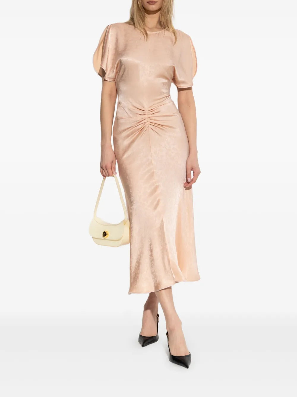 Draped-Detailing Midi Dress