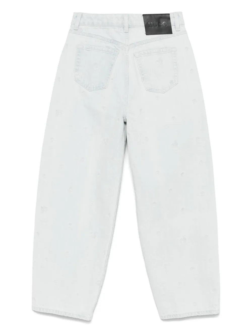 Floral-Embroidered Jeans