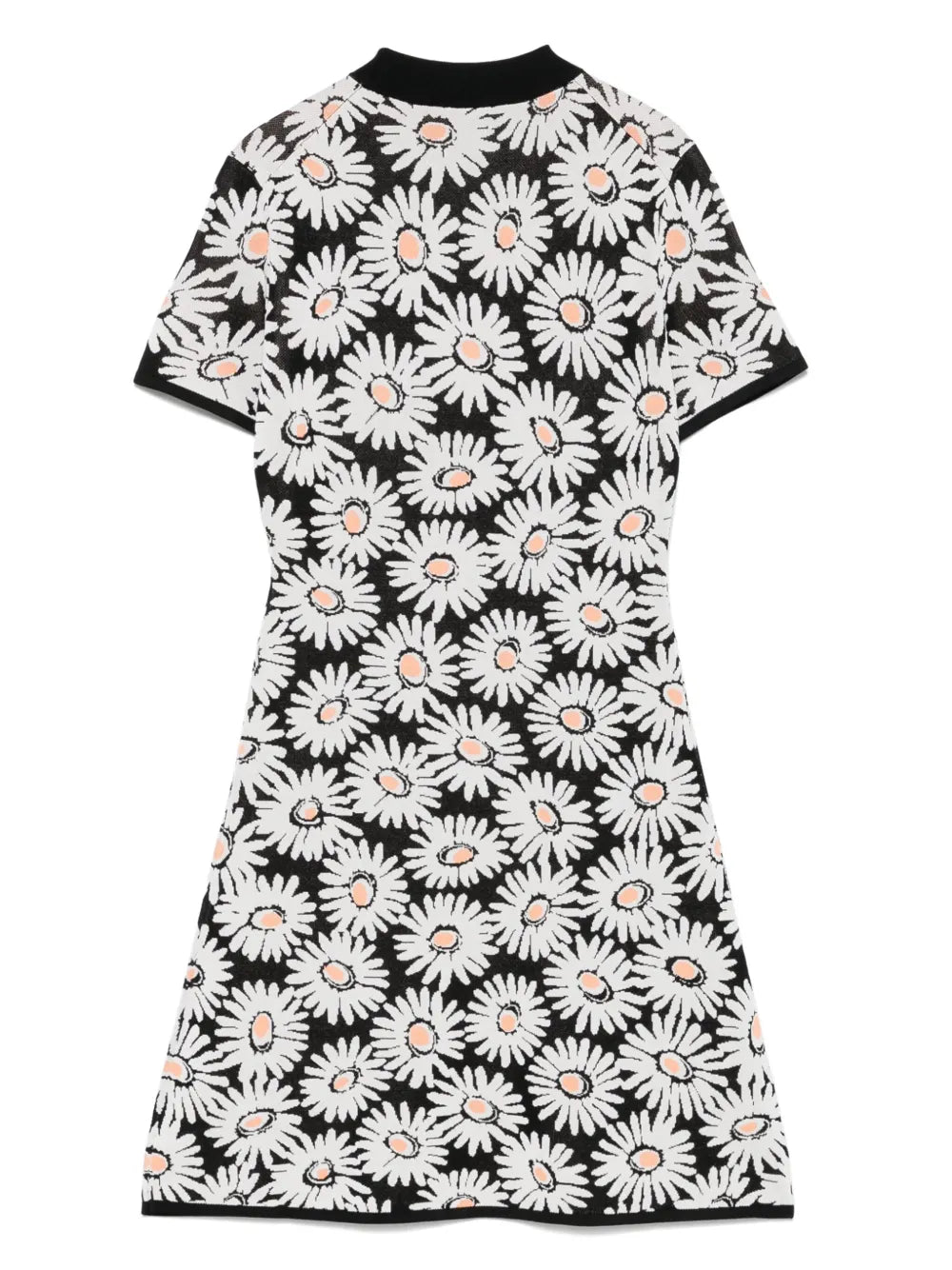 Floral-Jacquard Mini Dress