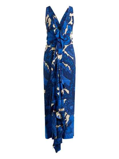 Floral-Print Midi Dress