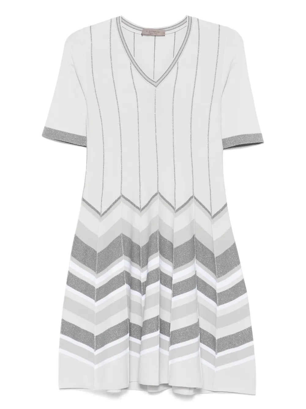 Chevron-Knit Mini Dress
