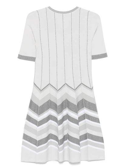 Chevron-Knit Mini Dress