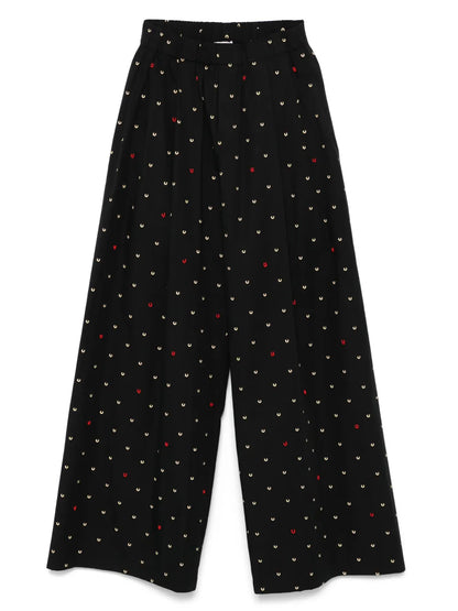 Printed Poplin Trousers