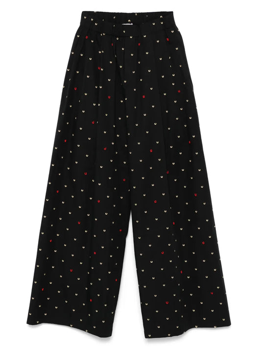 Printed Poplin Trousers