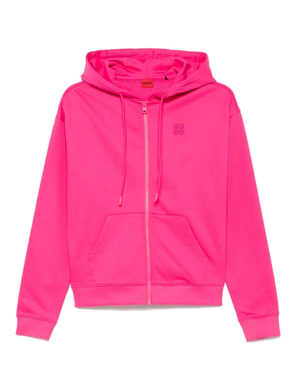 Stacked Logo-Embroidered Hoodie