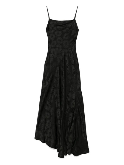 Floral-Jacquard Maxi Dress