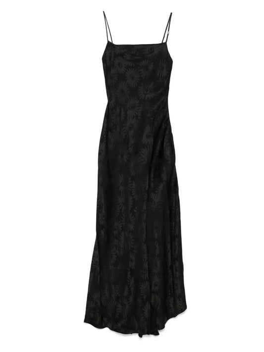 Floral-Jacquard Maxi Dress