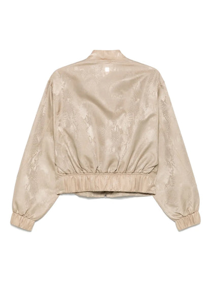 Python-Print Bomber Jacket