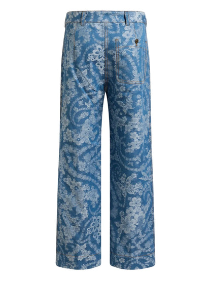 Jacquard-Pattern Trousers