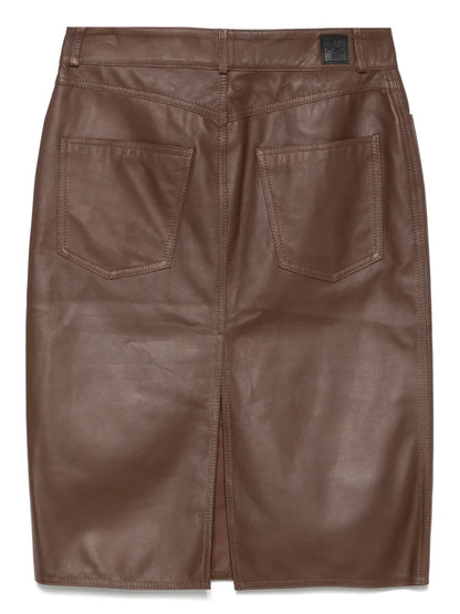 Leather Midi Skirt