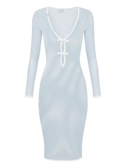 Open-Knit Midi Dress