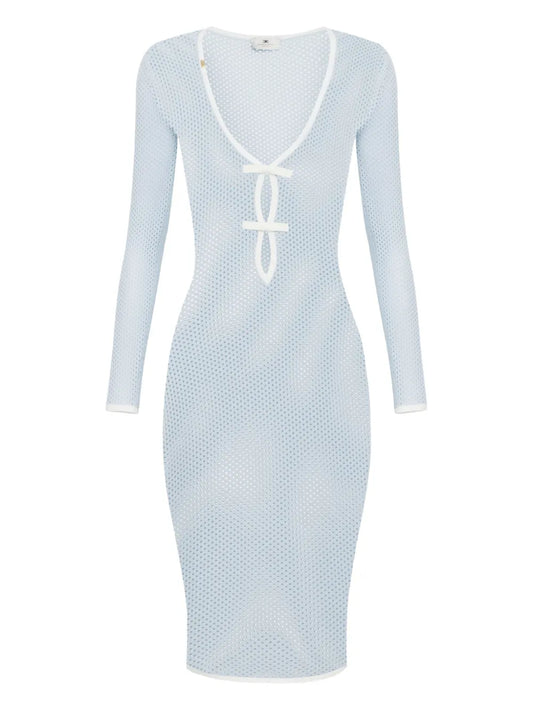 Open-Knit Midi Dress