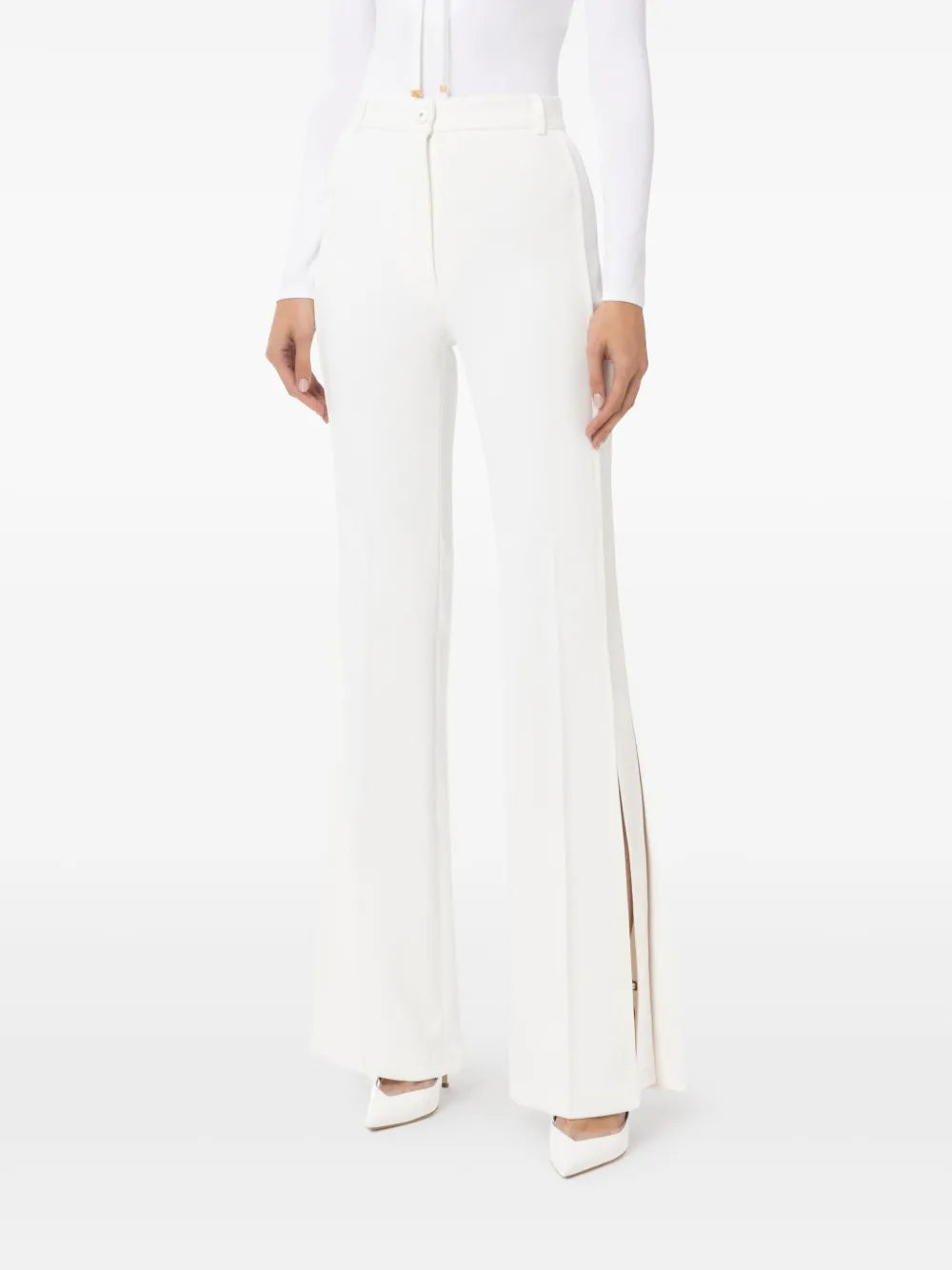 Crepe Flared Trousers