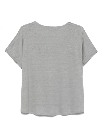 Sequined-Trim T-Shirt
