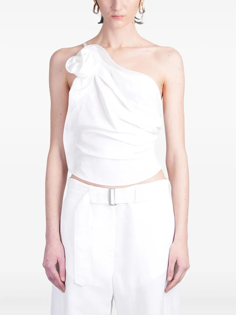One-Shoulder Draped Top