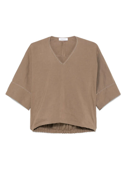 Chain-Link Detail Blouse