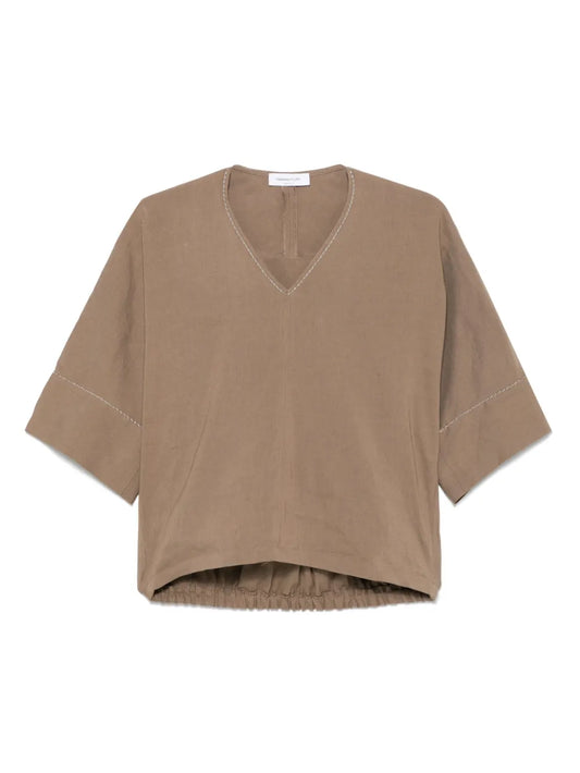 Chain-Link Detail Blouse