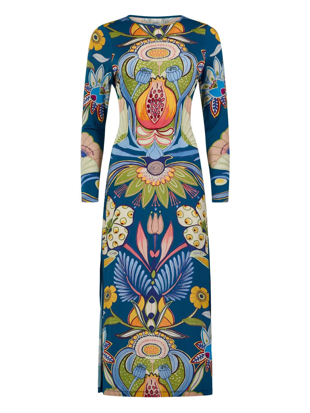 Vaughn Floral-Print Long-Sleeve Dress