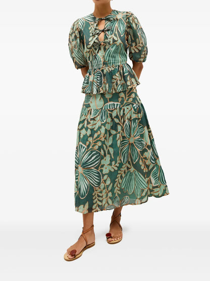 Owens Floral-Print Skirt