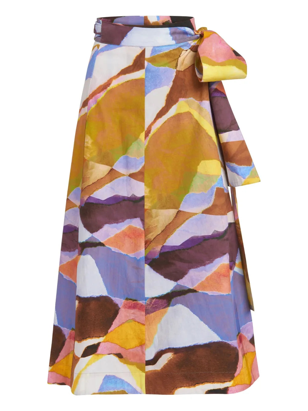Estine Abstract-Print Midi Skirt