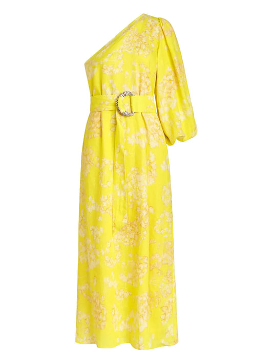 Kenna One-Shoulder Floral-Print Dress
