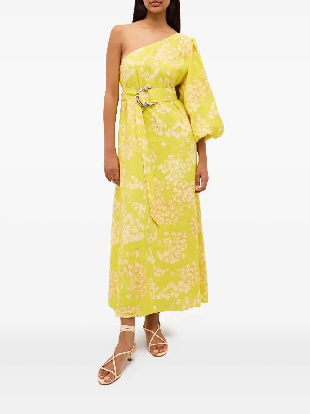 Kenna One-Shoulder Floral-Print Dress