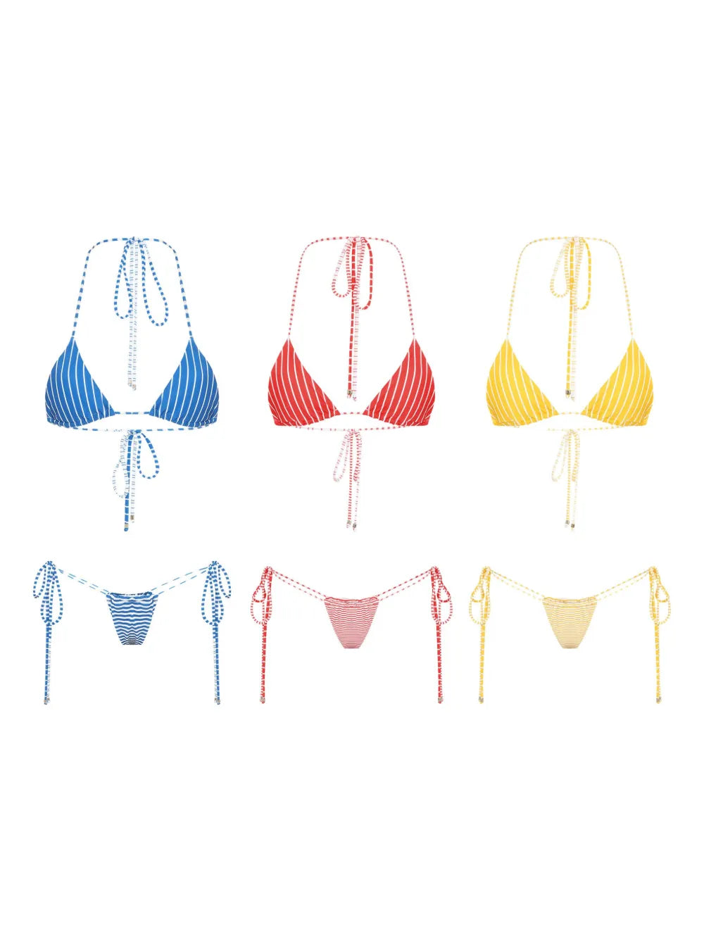 Striped Bikinis (Set Of Three)