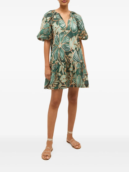 Greta Floral-Print Mini Dress