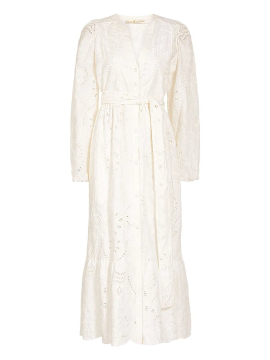 Hannon Embroidered Midi Dress