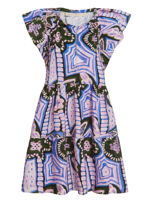Kara Ruffle-Detail Mini Dress