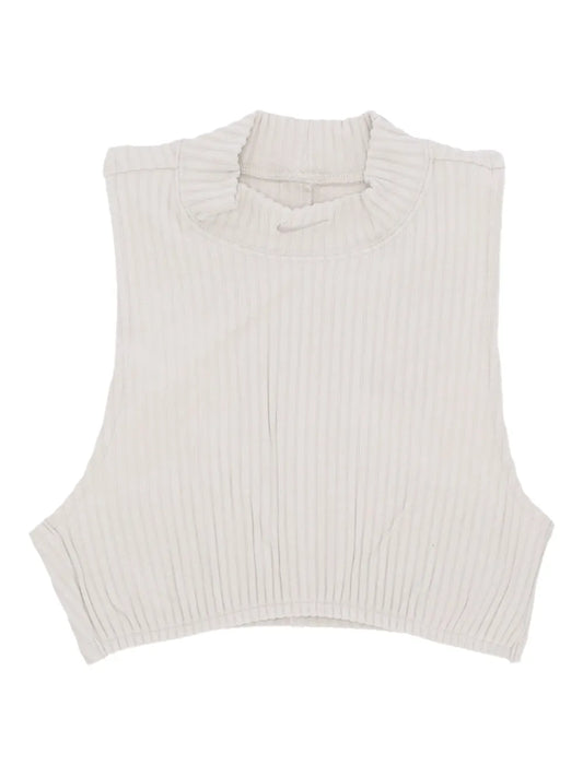W Nsw Chill Knit Mock-Neck Ribbed Cropped Tank "Brown"