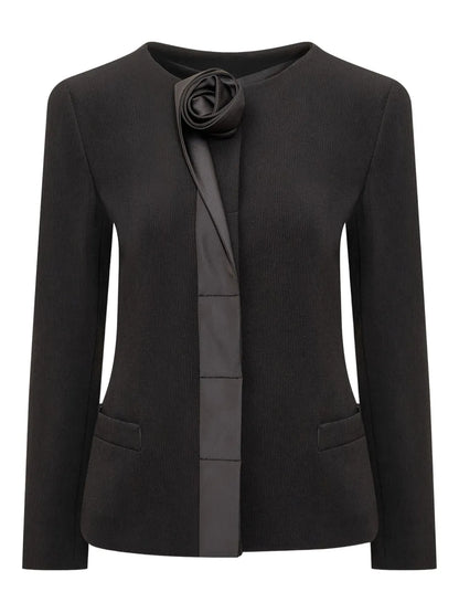 Floral-Appliqué Blazer
