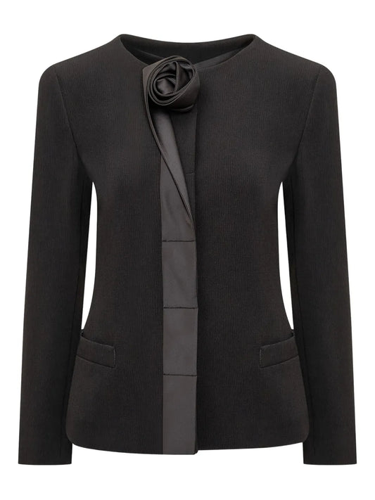 Floral-Appliqué Blazer